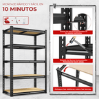 FlexiRack™ 5-Tier Metal Shelving Unit for Garage, Kitchen & Utility Room — 2,000 lb total load