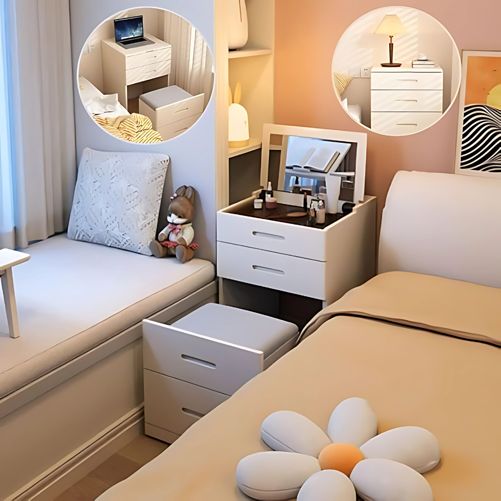 Whitedream™ – Organizador 3 Em 1 Com Espelho Led