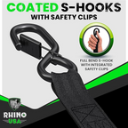 4-Pack Rhino USA Retractable Ratchet Tie-Down Straps — 1″ × 16 ft 5 in, Heavy-Duty