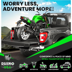 4-Pack Rhino USA Retractable Ratchet Tie-Down Straps — 1″ × 16 ft 5 in, Heavy-Duty